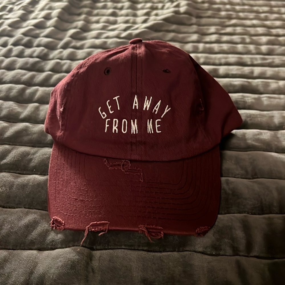 Maroon Torn Hat